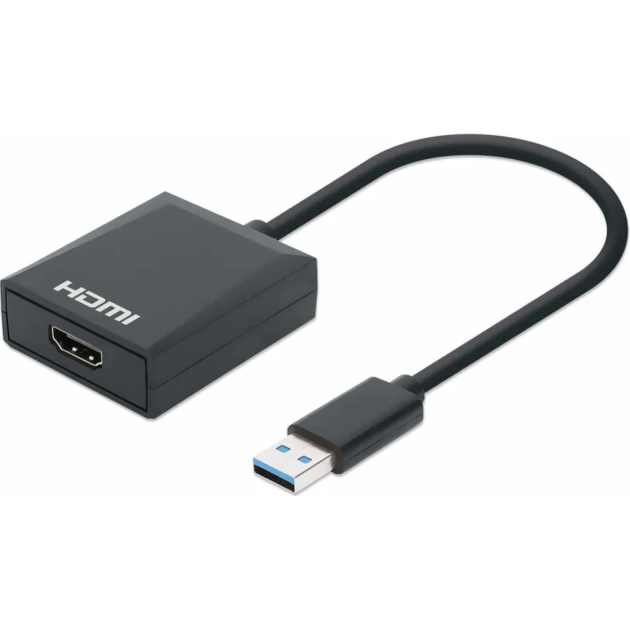 Adaptador Manhattan Usb 3.2 Gen 1 Tipo-A Macho A Hdmi Hembra 1080P 60Hz Negro 153690
