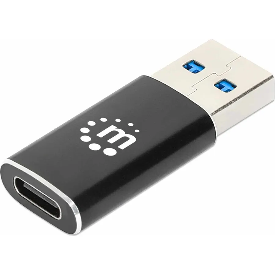Adaptador Manhattan Usb-A Macho A Usb-C 5Gbit/S Negro 153980