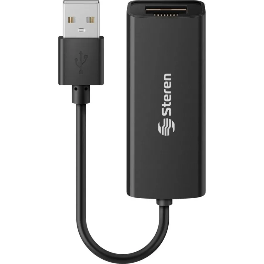 Adaptador Steren Usb 2.0 Macho - Rj-45 Hembra Negro 506-430