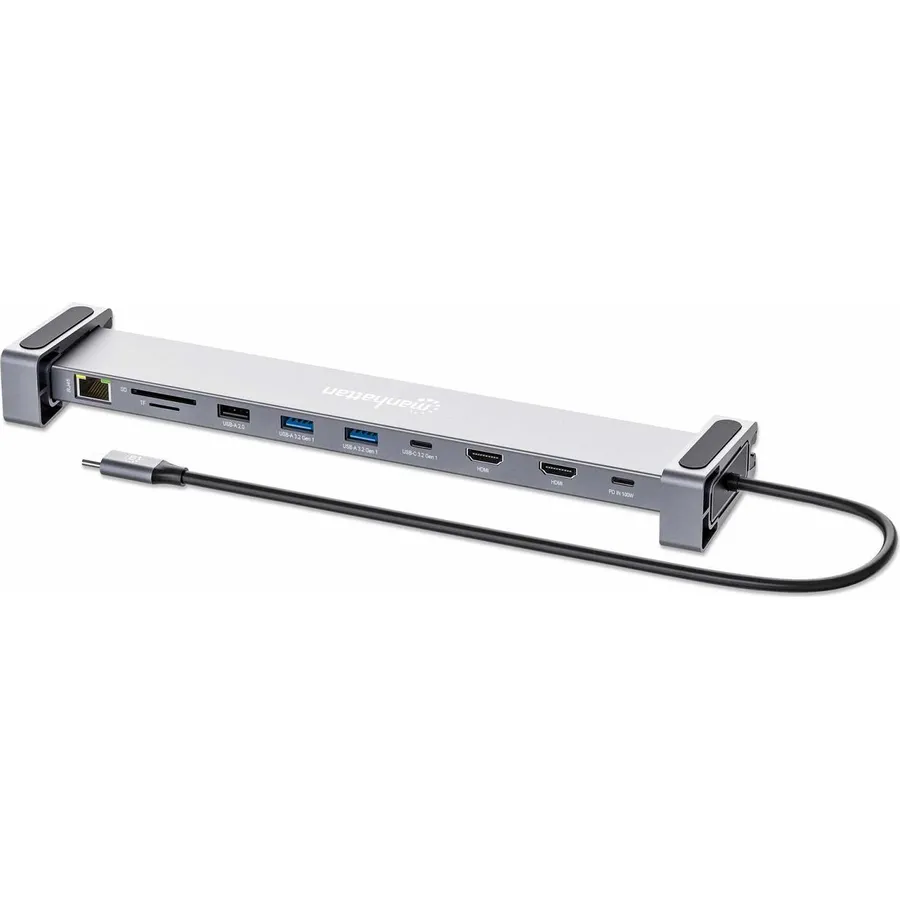 Docking Usb-C Manhattan 190398 Usb 3.2 Type-C Pd 100W 2X Hdmi Rj45 190398