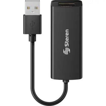 Adaptador Steren Usb 2.0 Macho - Rj-45 Hembra Negro 506-430