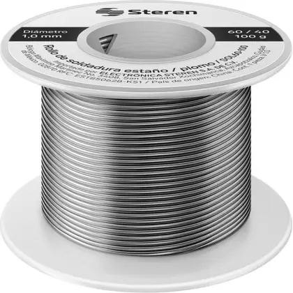 Alambre De Nicromo Para Soldar Steren Sol60-100 Rollo De 100 Gr 60/40 1Mm