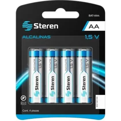 Baterias Steren Aa Alcalina 1.5V 4 Piezas Bat-Aa4
