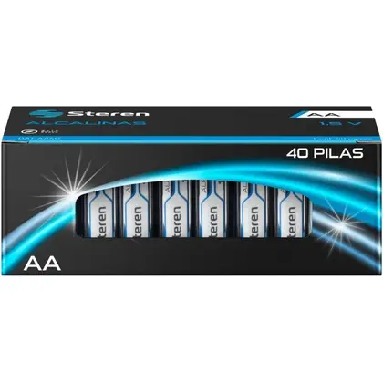 Baterias Steren Alcalinas Aa 1.5V 40 Piezas Bat-Aa40